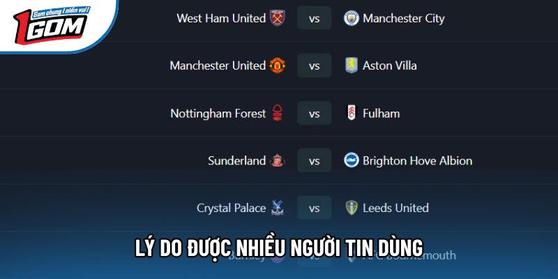 Lý do được nhiều người tin dùng